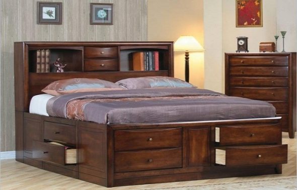 letto matrimoniale con cassetti con guide