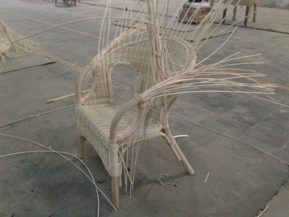 foto di mobili in rattan intrecciati