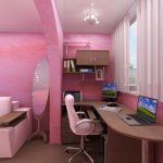 Camera rosa glamour per una ragazza
