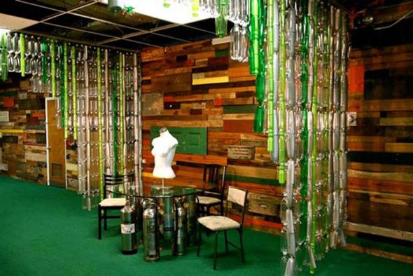 Utilizzo delle bottiglie nell'interior design