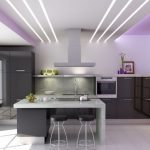 Bellissima illuminazione romantica per la cucina