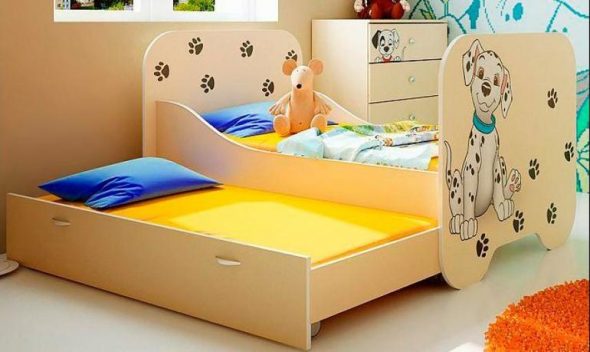 Bellissimo letto con meccanismo estraibile
