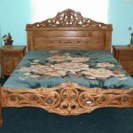 Letto in rovere fatto a mano