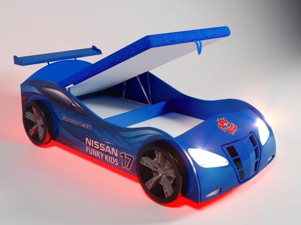 Letto Nissan con meccanismo di sollevamento e spazio di archiviazione