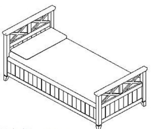 letto singolo 90x200 (bianco)