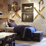 Insolita cameretta per bambini in stile loft