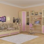 Decorazione delicata di una stanza per una ragazza