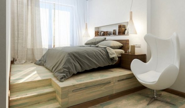 Letto a podio originale all'interno