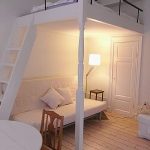 Ottima idea per una piccola camera da letto: letto a soppalco