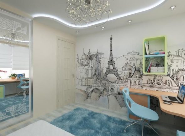 Camera da letto per un adolescente a Parigi