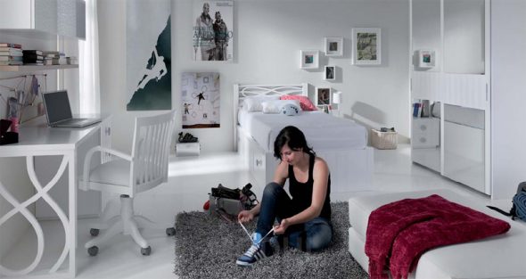 Camera da letto per una ragazza adulta Conquistatrice delle vette