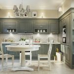 Cucina tradizionale con illuminazione spot
