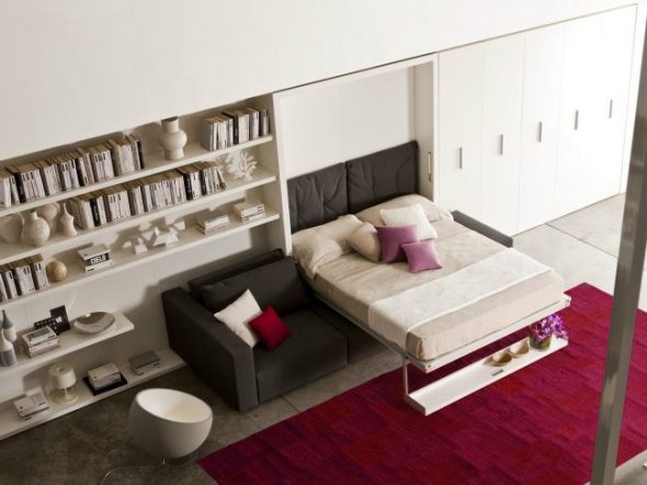 Divano letto trasformabile all'interno
