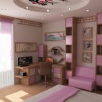 Sakura giapponese nel design della camera da letto per ragazze