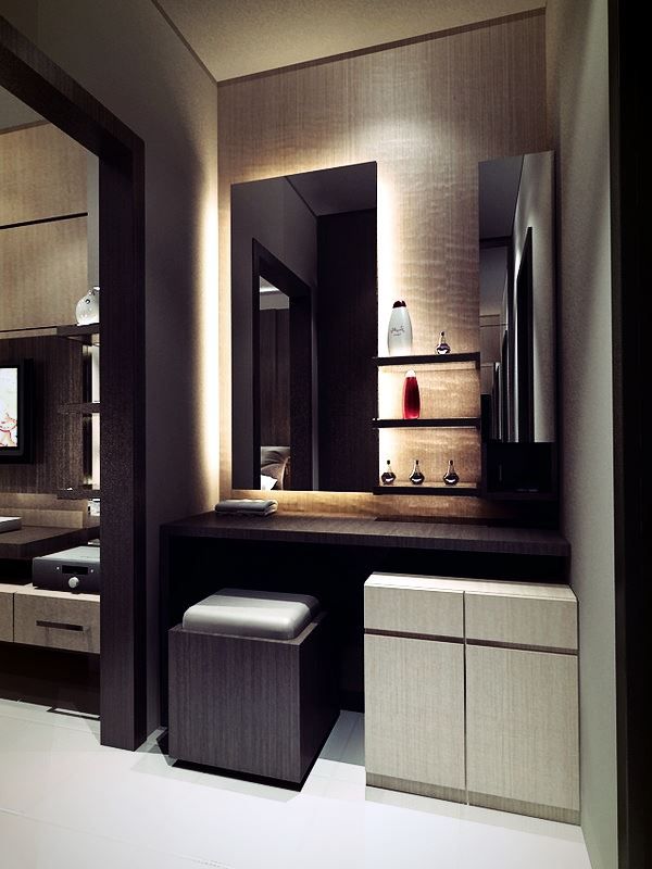 tavolo da toeletta in bagno