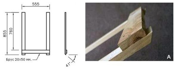Disegno per l'assemblaggio delle gambe