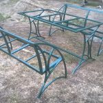 mobili da giardino realizzati in tubo profilato