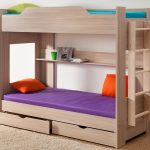Letto a castello per bambini con cassetti