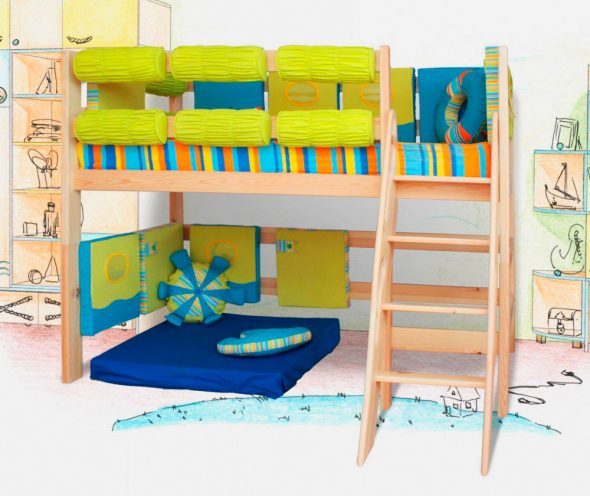Letto per bambini con area gioco Sailor