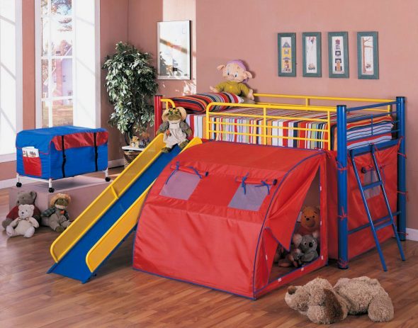 Letto in metallo per bambini Macchina
