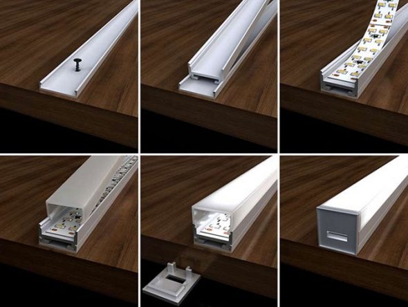 Striscia LED in profilo di alluminio