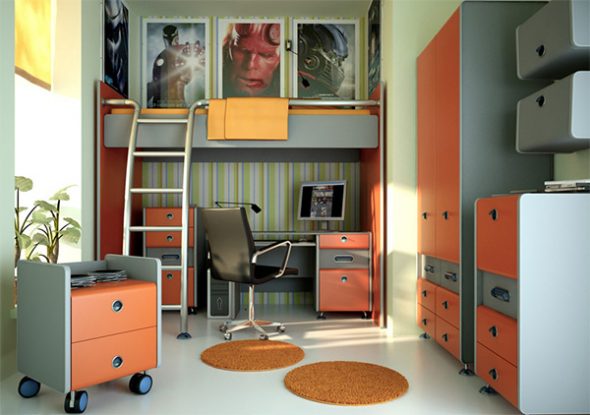 Progettazione di una stanza insolita per un adolescente