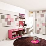 Camera da letto di design per ragazze con letto trasformabile