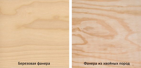 Compensato di diversi tipi di legno