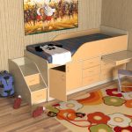 Letto soppalco funzionale per bambini dai 3 anni in su
