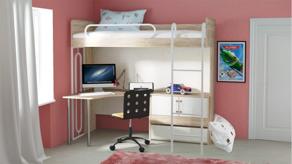 Letto soppalco funzionale