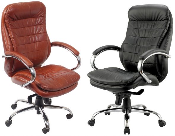 sedia da ufficio in pelle