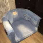 Patchwork di denim da poltrona