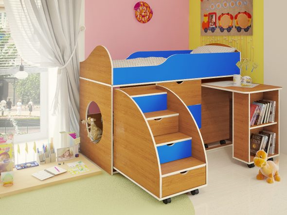 Letto a soppalco per un bambino