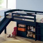 Letto a soppalco DOM-Bambino, in legno con scivolo