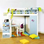 Letto a soppalco con contenitore e area giochi