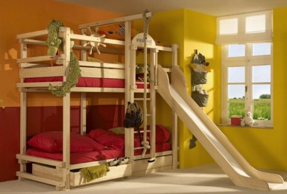 Letto a soppalco con zona notte