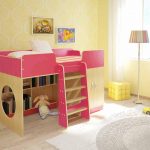 Letto per bambini Fairy Tale con ripiani sottostanti