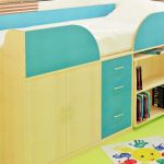 Letto per ragazzi con spazio contenitore