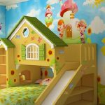 Casa con letto a girasole