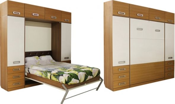 Armadio-letto smontato e montato