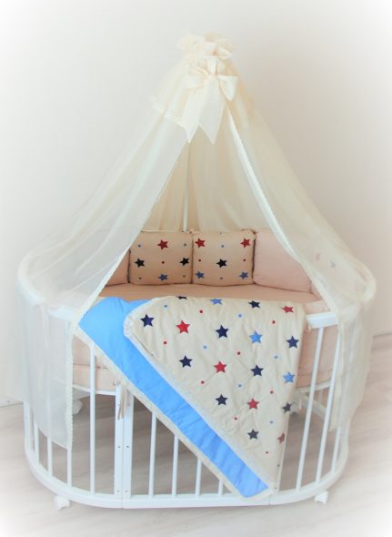 Culla trasformabile con stelle