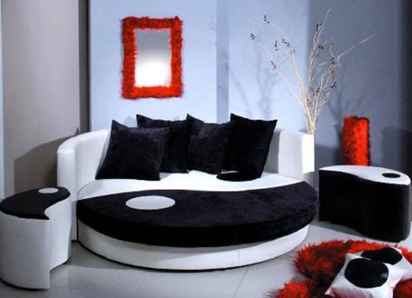 Divano letto rotondo Yin-Yang