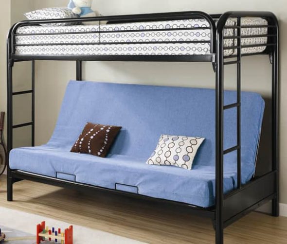 Letto in metallo con divano letto