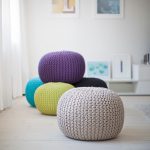 Pouf morbidi in maglia