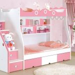 Letto a soppalco rosa per due bambine