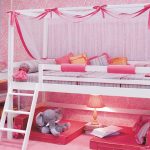 Letto a soppalco principessa rosa