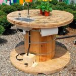 Tavolo da giardino - lavello da bobina di cavo