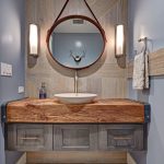 Lussuoso bagno in design noce