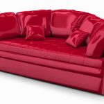 Lussuoso divano rotondo rosso