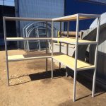 scaffale angolare in tubo profilato